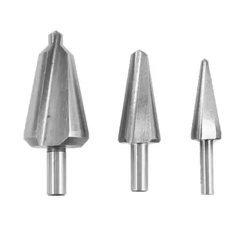 3pcs 16-30.5mm 5-20mm 3-14mm HSS Taper Umbrella Drill Bit Step Drill Set Cone Cutter Chamfer Tool For Woodworking High Quality
3pcs 16-30.5mm 5-20mm 3-14mm HSS Taper Umbrella Drill Bit Step Drill Set Cone Cutter Chamfer Tool For Woodworking High Quality