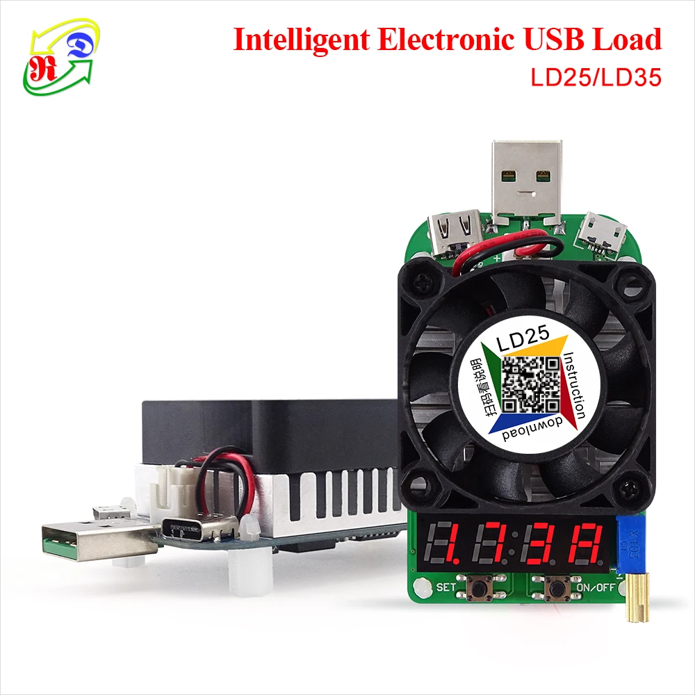 RD LD25 LD35 USB Interface Electronic Load resistor Discharge battery test LED display fan adjustable current voltage 25w
RD LD25 LD35 USB Interface Electronic Load resistor Discharge battery test LED display fan adjustable current voltage 25w