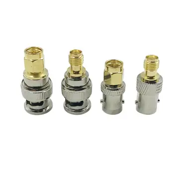 4pcs Nickel-Plated Gold BNC Female to SMA Male Connectors Type RF Connector Adapter Plug Test Converter Kit Set
4pcs Nickel-Plated Gold BNC Female to SMA Male Connectors Type RF Connector Adapter Plug Test Converter Kit Set