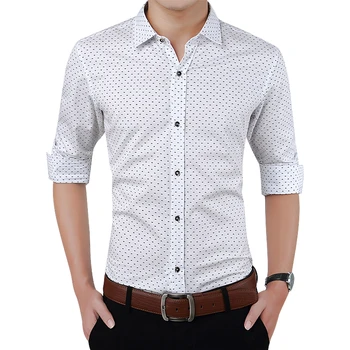 2019 Fashion Male Shirt Long-Sleeves Tops Dot Printing Mens Dress Shirts Slim Men Shirt Plus Size M-5XL FGT
2019 Fashion Male Shirt Long-Sleeves Tops Dot Printing Mens Dress Shirts Slim Men Shirt Plus Size M-5XL FGT