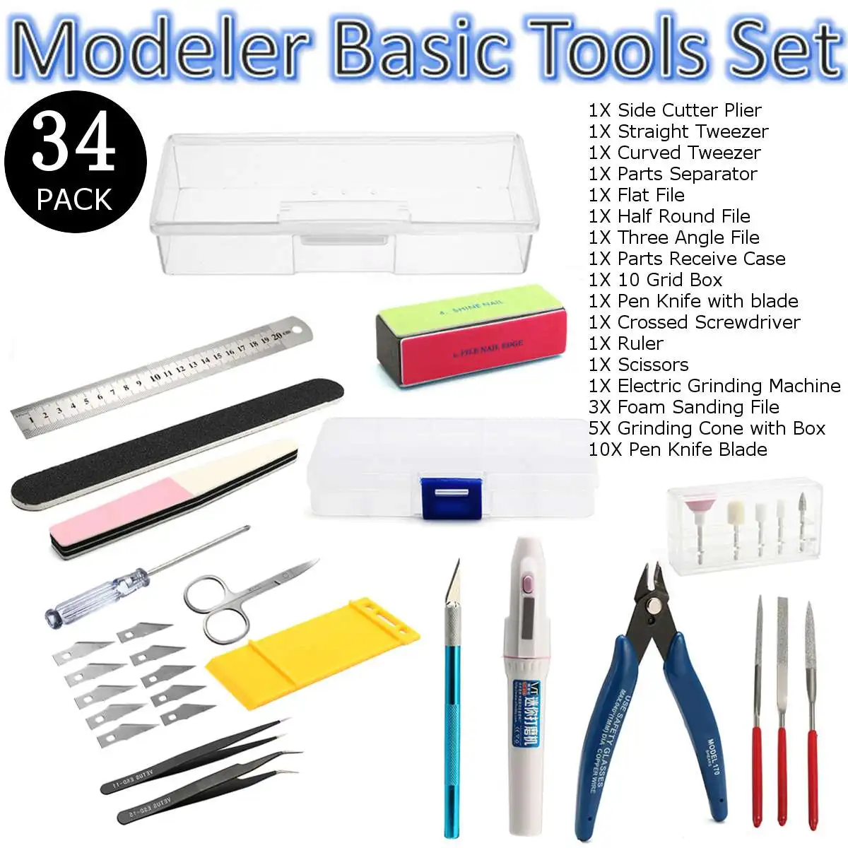 Upgrade Tools Set Military Gundam Assembly Model Basic Tool Kits Electric Grinding Machine City Building Model Tool Kits
Upgrade Tools Set Military Gundam Assembly Model Basic Tool Kits Electric Grinding Machine City Building Model Tool Kits
