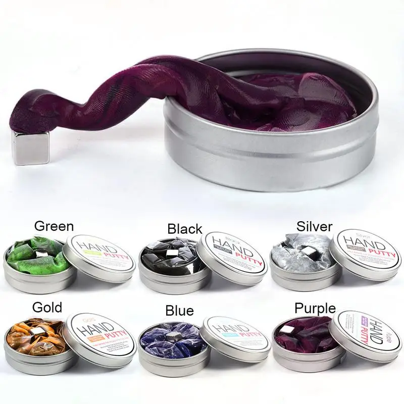 DIY Slime Playdough Magnetic Rubber Mud Strong Plasticine Putty Magnetic Clay Education Toys Kids Gift 6 Color