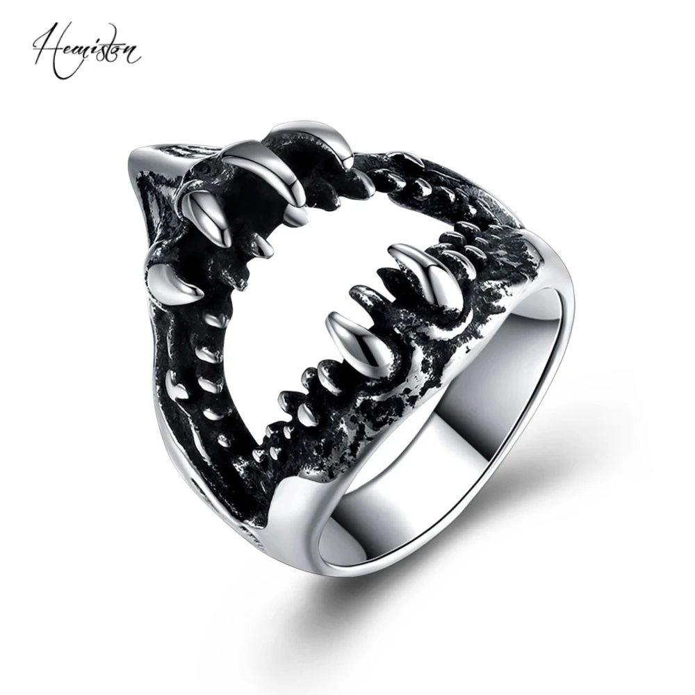 Hemiston Fashion Male Ring Stainless Steel shark teeth Ring Personality Punk Jewelry High Quality Jewelry Accessories
Hemiston Fashion Male Ring Stainless Steel shark teeth Ring Personality Punk Jewelry High Quality Jewelry Accessories