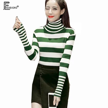 Winter Basic Pullovers Sweaters Hot Women 2019 Design Bodysuit Striped Green Black Brown Knitted Turtleneck Top Sweater 10124
Winter Basic Pullovers Sweaters Hot Women 2019 Design Bodysuit Striped Green Black Brown Knitted Turtleneck Top Sweater 10124
