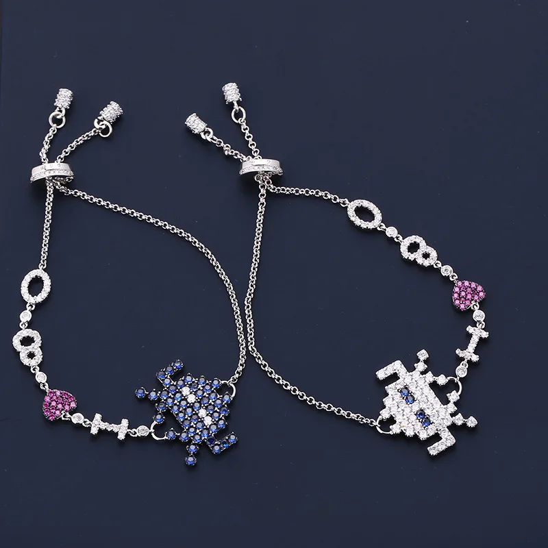 UMGODLY Luxury Cubic Zirconia Ghost Space Shooter Bracelet Silver Color Fashion Heart Designer Women Jewelry New Arrival
UMGODLY Luxury Cubic Zirconia Ghost Space Shooter Bracelet Silver Color Fashion Heart Designer Women Jewelry New Arrival