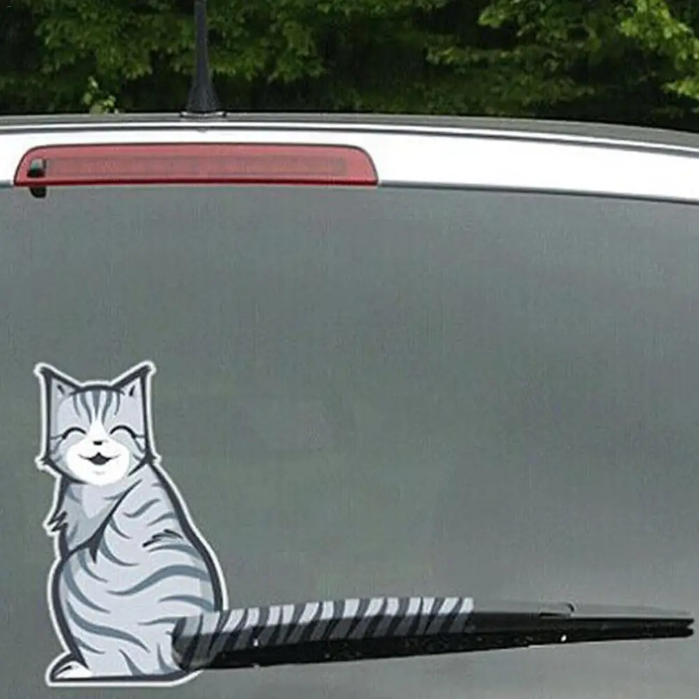 Fashion Melancholy Cat Smile Cat Car Sticker Shaking Tail To Move Cat Rear File Rain Wiper Reflective High Quality Car Sticker
Fashion Melancholy Cat Smile Cat Car Sticker Shaking Tail To Move Cat Rear File Rain Wiper Reflective High Quality Car Sticker