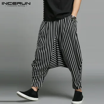 INCERUN New Fashion Men Drop Crotch Harem Pants Loose Striped Streetwear Hip-hip Trousers Men Pantalon Hombre Cross-pants S-5XL
INCERUN New Fashion Men Drop Crotch Harem Pants Loose Striped Streetwear Hip-hip Trousers Men Pantalon Hombre Cross-pants S-5XL