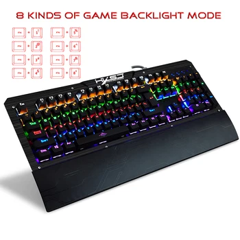 HXSJ 2600 Gaming Keyboard USB 3.0 USB Wired Keyboards Mechanical Keyboard with 10 Kinds of Light Effect 104 keys For Computer
HXSJ 2600 Gaming Keyboard USB 3.0 USB Wired Keyboards Mechanical Keyboard with 10 Kinds of Light Effect 104 keys For Computer
