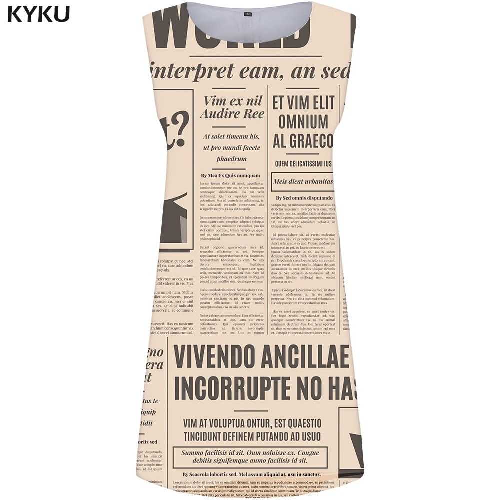 KYKU Brand Newspaper Dress Women Character Boho White 3d Print Gothic Party Vintage Short Womens Clothing Casual Gothic
KYKU Brand Newspaper Dress Women Character Boho White 3d Print Gothic Party Vintage Short Womens Clothing Casual Gothic