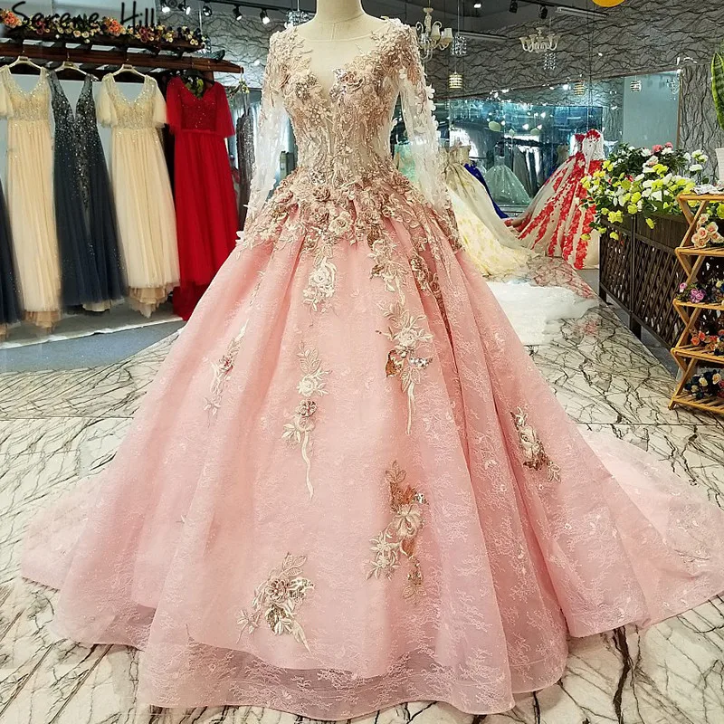 Vintage Long Sleeves Handmade Flowers Wedding Dresses Sequined Luxury Fashion High-end Lace Bride Gowns Real Photo
Vintage Long Sleeves Handmade Flowers Wedding Dresses Sequined Luxury Fashion High-end Lace Bride Gowns Real Photo
