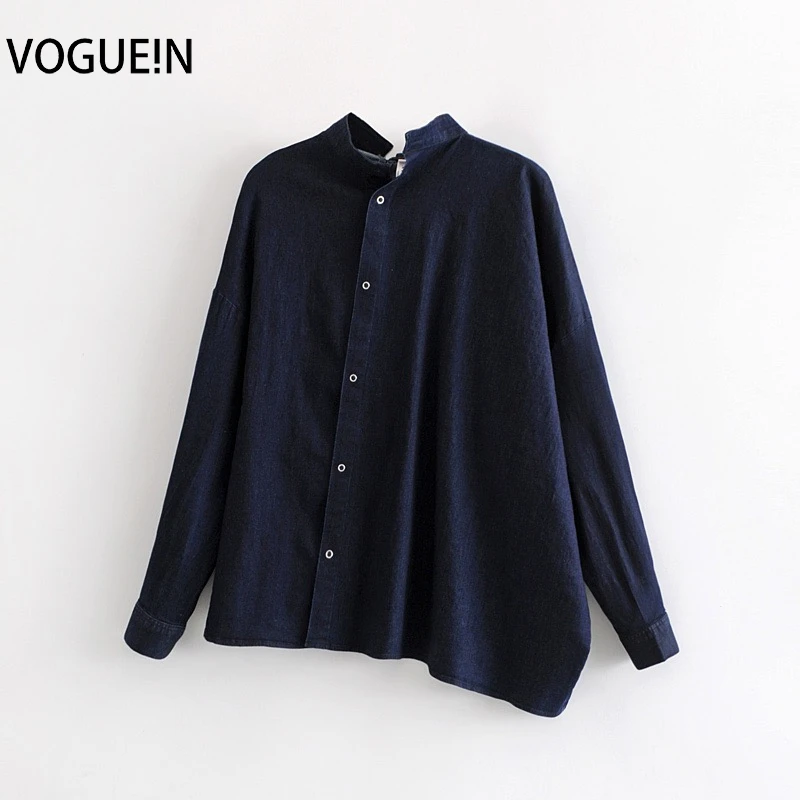 VOGUEIN New Womens Solid Navy Long Sleeve Asymmetrical Denim Blouse Shirt Top Wholesale
VOGUEIN New Womens Solid Navy Long Sleeve Asymmetrical Denim Blouse Shirt Top Wholesale
