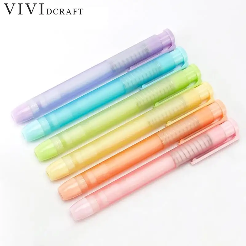 

Color Random Creative Frosted Mechanical Pencil Erasers Cute Kawaii Candy Color Rubber Eraser For Kids School Student