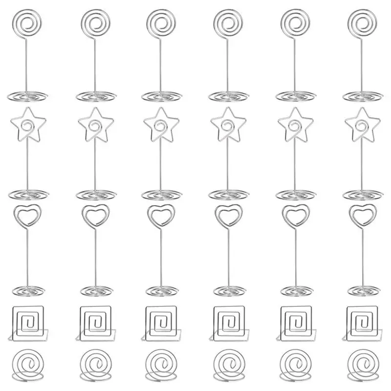 30 Pcs Table Number Holders Place Card Holders Photo Stands Memo Clips for Parties Weddings Office, 5 Assorted Designs for Mul
30 Pcs Table Number Holders Place Card Holders Photo Stands Memo Clips for Parties Weddings Office, 5 Assorted Designs for Mul