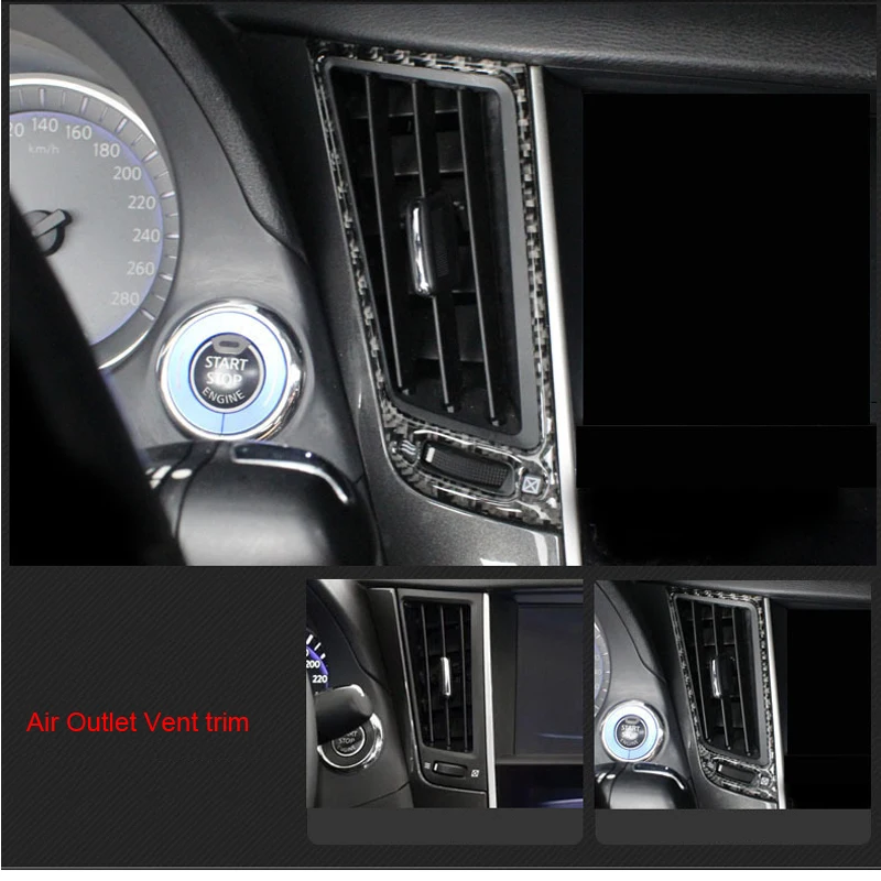 2PCS Real Carbon Fiber Center Air Condition Outlet Vent Cover Trim fit for Infiniti Q50
2PCS Real Carbon Fiber Center Air Condition Outlet Vent Cover Trim fit for Infiniti Q50
