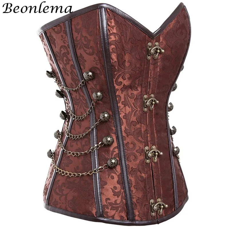 Beonlema Steampunk Overbust Corset For Women Vintage Sexy Brown Clubwear Femme Bustier Plus Size 6XL Punk Goth Korset Big Sale
Beonlema Steampunk Overbust Corset For Women Vintage Sexy Brown Clubwear Femme Bustier Plus Size 6XL Punk Goth Korset Big Sale