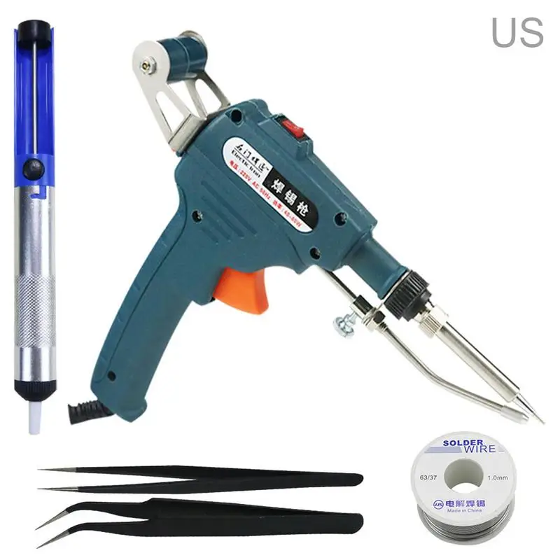 EU/US 60W Hand-held Internal Heating Soldering Iron Automatically Send Tin Gun Soldering Station Welding Repair Tool
EU/US 60W Hand-held Internal Heating Soldering Iron Automatically Send Tin Gun Soldering Station Welding Repair Tool