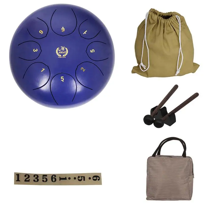 10inch 8 tone Steel Tongue Buddhism Meditation Percussion Instrument Worry-free Sound Metal Drum with Drumsticks Bag
10inch 8 tone Steel Tongue Buddhism Meditation Percussion Instrument Worry-free Sound Metal Drum with Drumsticks Bag