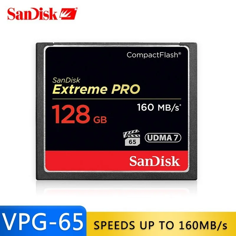 Sandisk Extreme Pro CF Card 64GB 32GB 16GB 128GB Compactflash Memory card Up to 160MB/s Read Speed for rich 4K and Full HD video
Sandisk Extreme Pro CF Card 64GB 32GB 16GB 128GB Compactflash Memory card Up to 160MB/s Read Speed for rich 4K and Full HD video