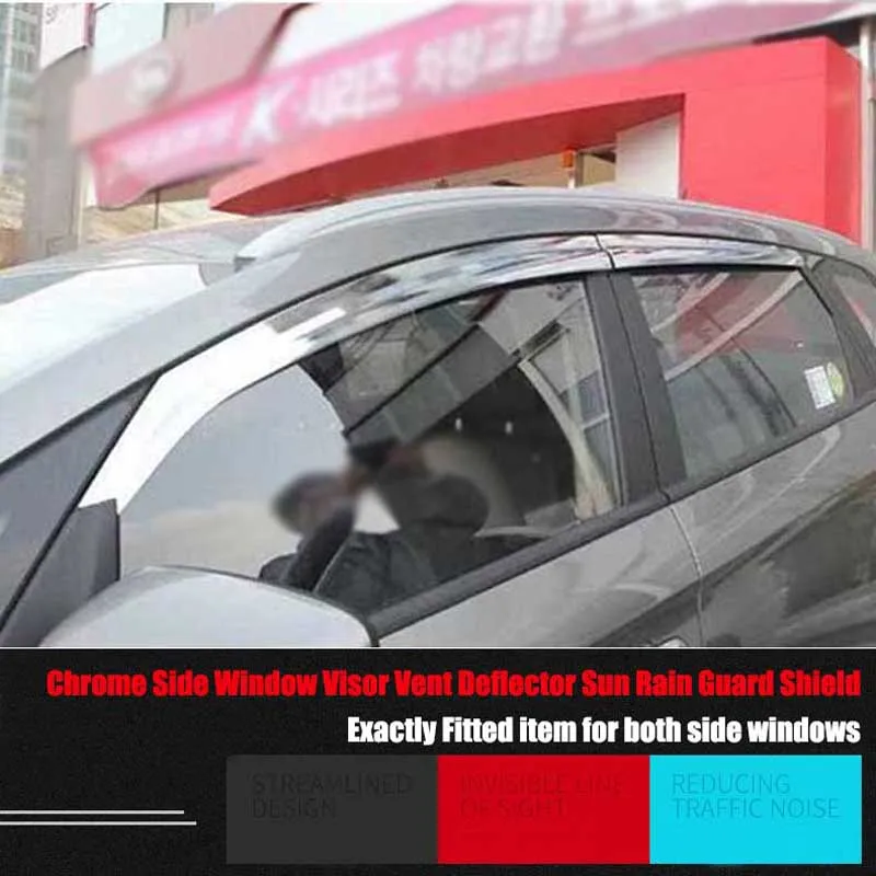 Brand New 1 Set Windows Chrome Vent Visors Rain Guard Sun Shield Deflectors For Kia Carens
Brand New 1 Set Windows Chrome Vent Visors Rain Guard Sun Shield Deflectors For Kia Carens