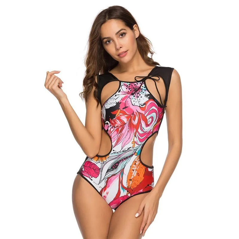New High Waist Bikini Set Women High Neck Bathing Suit One Piece Print Floral Swimsuit Female Bodysuit Swim Suit Brazil Monokini
New High Waist Bikini Set Women High Neck Bathing Suit One Piece Print Floral Swimsuit Female Bodysuit Swim Suit Brazil Monokini