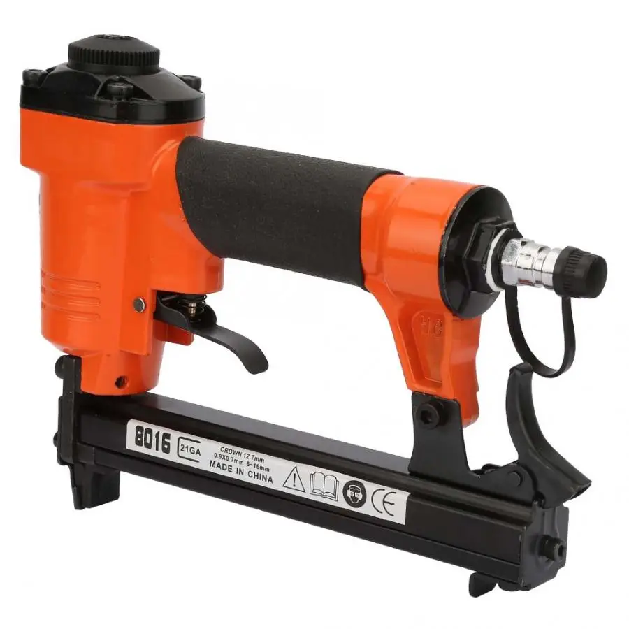 

Pneumatic U Type Nail Gun 8016 Straight Nail Air Pneumatic Nailers Furniture Stapler Staple Gun 21GA 0.95*0.7mm Power Tool Hot