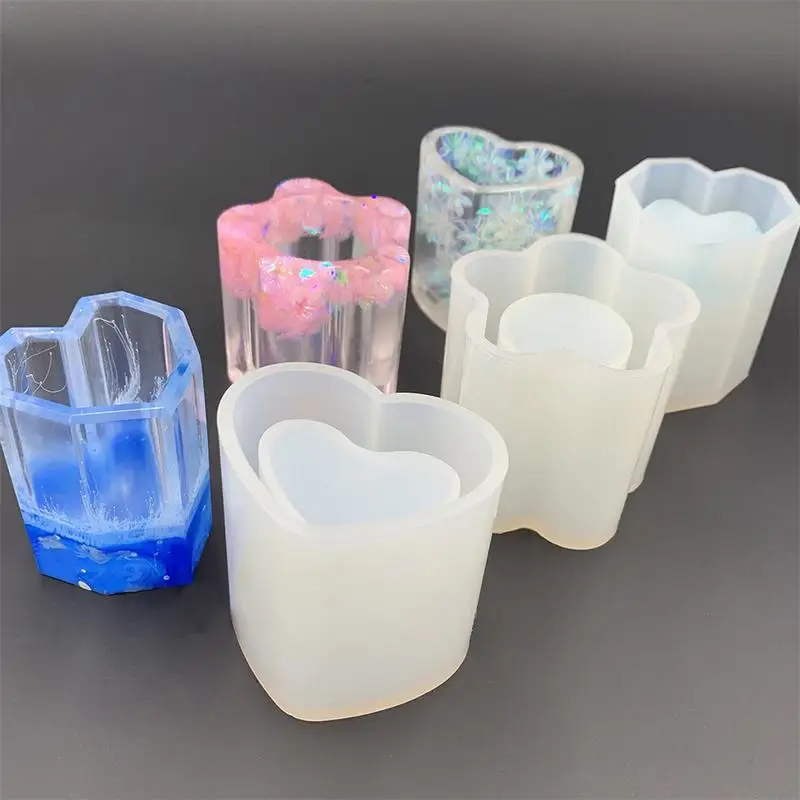 DIY Silicone Mould Stand Epoxy Pen Holder Heart-Shaped Nordic Geometry Gypsum Table Decoration Silicone Mould
DIY Silicone Mould Stand Epoxy Pen Holder Heart-Shaped Nordic Geometry Gypsum Table Decoration Silicone Mould