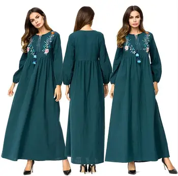 Dubai Ethnic Abaya Dress Women Muslim Long Sleeve Embroidery Kaftan Loose Kaftan Vintage Tassel Robes Gown Casual Clothing New
Dubai Ethnic Abaya Dress Women Muslim Long Sleeve Embroidery Kaftan Loose Kaftan Vintage Tassel Robes Gown Casual Clothing New