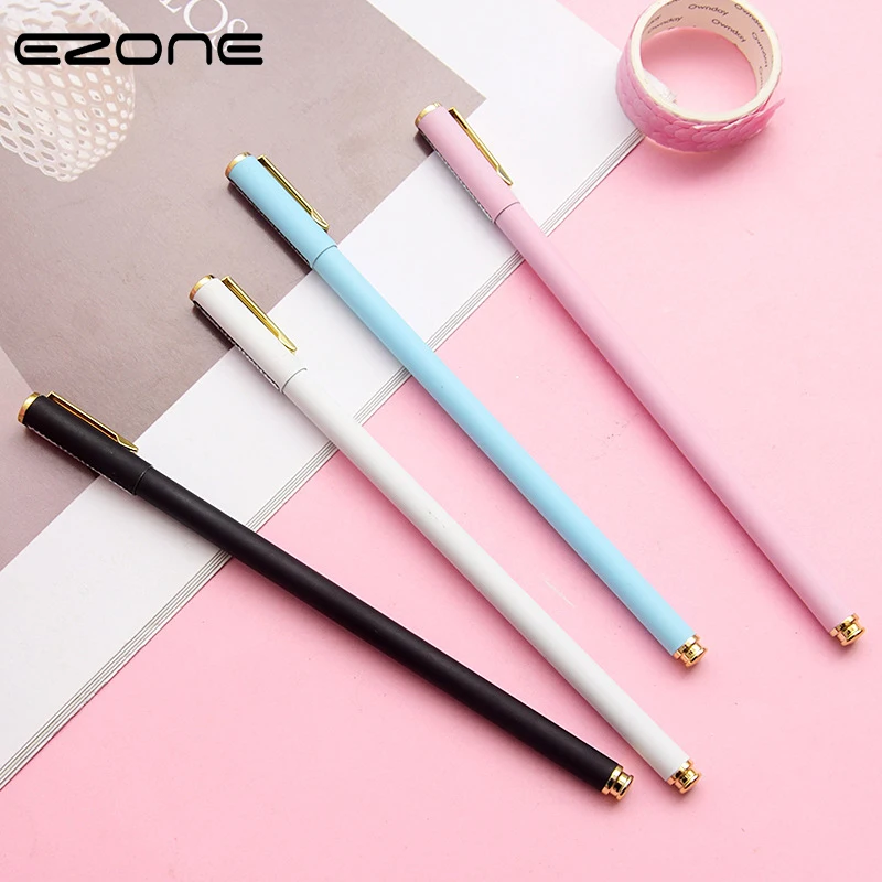 EZONE Candy Color Metal Gel Pen Cap Pulling Design Pen Clip Design Neutral Pen Black Ink Office High-end Roller Pen Stationery
EZONE Candy Color Metal Gel Pen Cap Pulling Design Pen Clip Design Neutral Pen Black Ink Office High-end Roller Pen Stationery