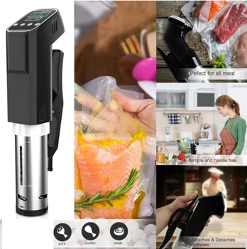 Vacuum Slow Sous Vide Food Cooker 1500W Powerful Immersion Circulator - LCD Digital Timer Display Stainless Steel
Vacuum Slow Sous Vide Food Cooker 1500W Powerful Immersion Circulator - LCD Digital Timer Display Stainless Steel