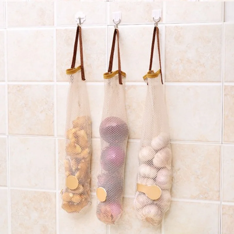 1pc Onion Potato Storage Bag Mesh Bag Hanging Bags Hollow Kitchen Gadgets Wear-resisting Breathable Fruit Vegetable Tools
1pc Onion Potato Storage Bag Mesh Bag Hanging Bags Hollow Kitchen Gadgets Wear-resisting Breathable Fruit Vegetable Tools