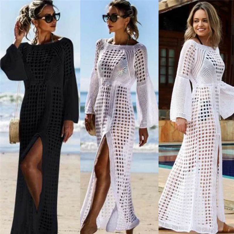 2019 Fashion Women Beach Crochet Dress Bikini Cover-Ups Kaftan Holiday Long Maxi Dress Bathing Suit Sexy Hollow Out Covers
2019 Fashion Women Beach Crochet Dress Bikini Cover-Ups Kaftan Holiday Long Maxi Dress Bathing Suit Sexy Hollow Out Covers