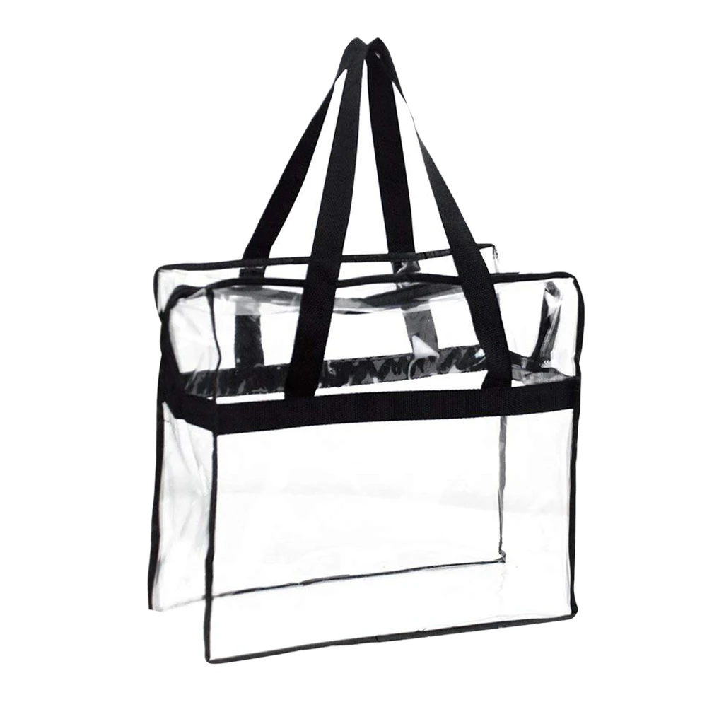 Tote Bag, Sturdy PVC Construction Zippered Top,Stadium Security Travel & Gym Clear Bag, Perfect for Work, School, Sports Games
Tote Bag, Sturdy PVC Construction Zippered Top,Stadium Security Travel & Gym Clear Bag, Perfect for Work, School, Sports Games