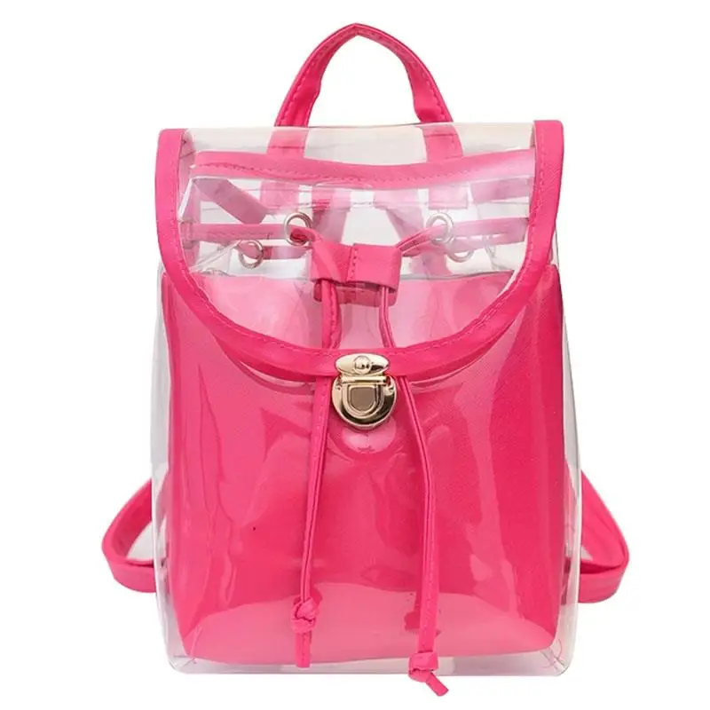 Sweet Jelly Color Transparent Female Mini Backpack For Girls Ladies Fashion Designer Clear Plastic Small Bagpack Women Daypack
Sweet Jelly Color Transparent Female Mini Backpack For Girls Ladies Fashion Designer Clear Plastic Small Bagpack Women Daypack