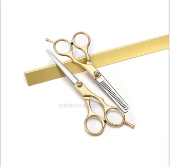 5.5 inch Gold professional barber Hairdressing Scissors Barber Scissor Cutting Scissor & Thinning Scissor new 50sets
5.5 inch Gold professional barber Hairdressing Scissors Barber Scissor Cutting Scissor & Thinning Scissor new 50sets