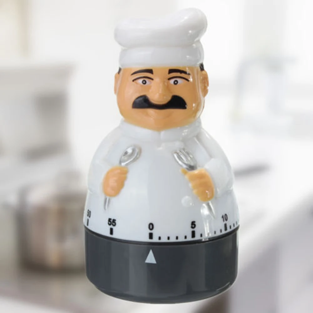 1pcs Cartoon Chef Shaped Simulation Alarm Clock Gadget Bell 60 Minutes Electronic Kitchen Timer For Chef Cooking Food 2019 New
1pcs Cartoon Chef Shaped Simulation Alarm Clock Gadget Bell 60 Minutes Electronic Kitchen Timer For Chef Cooking Food 2019 New