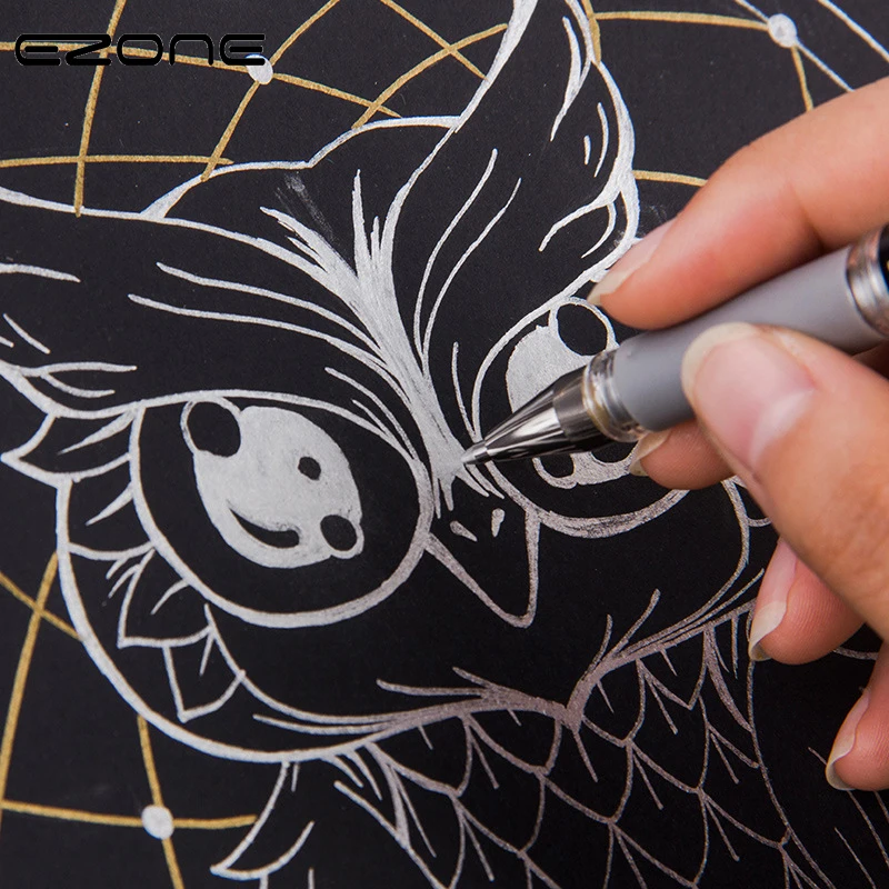 EZONE 1PC White Gold Silver Ink Gel Pen Highlight Pen Drawing Sketch Pen Children Graffiti Color Pen School Office Stationery
EZONE 1PC White Gold Silver Ink Gel Pen Highlight Pen Drawing Sketch Pen Children Graffiti Color Pen School Office Stationery