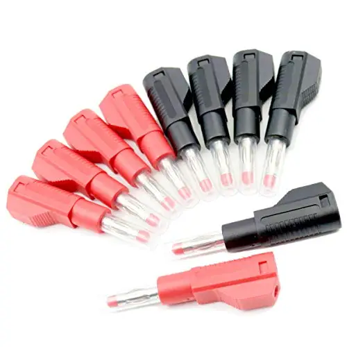 10 PCS Retractable Sheath 4mm Banana Jack Plugs Adapter Connectors Male Stackable Wire Solder Multimeter Test Leads Probes
10 PCS Retractable Sheath 4mm Banana Jack Plugs Adapter Connectors Male Stackable Wire Solder Multimeter Test Leads Probes