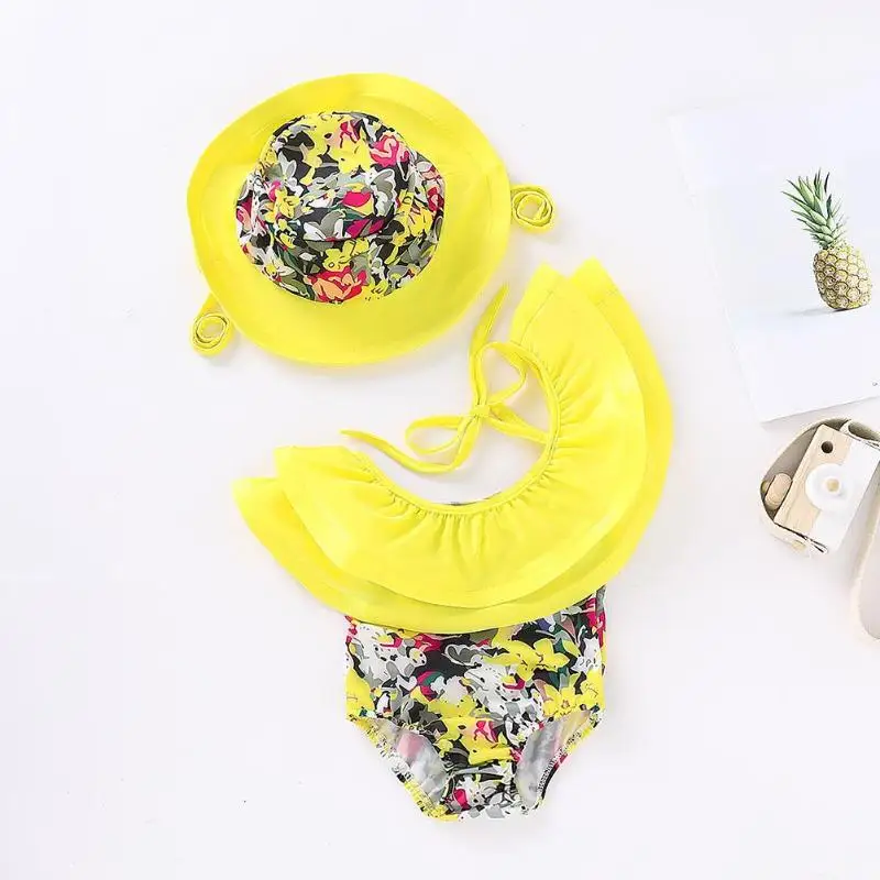 2pcs/set Bikini Girls Swimwear Cap Infant Baby Girls Flower Print One Shoulder Kids Summer One Piece Swimsuit Hat for Baby Girls
2pcs/set Bikini Girls Swimwear Cap Infant Baby Girls Flower Print One Shoulder Kids Summer One Piece Swimsuit Hat for Baby Girls