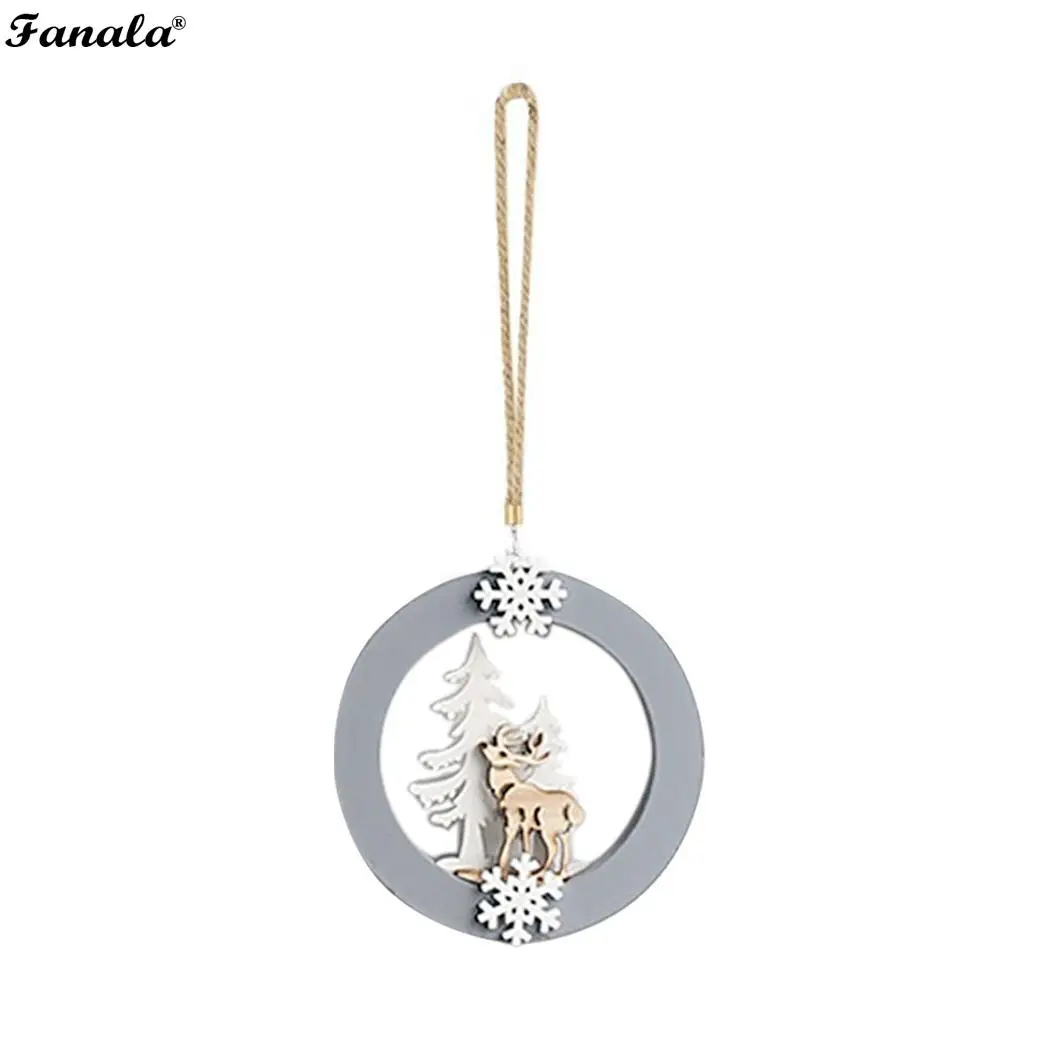 Creative Modern Home Decoration Wooden Elk Cartoon Wall Christmas Tree Window etc Hanging Ornament | Дом и сад