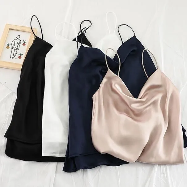 2019 Summer Women Satin Camis Sexy Sleeveless Tops 2 Layered Tank Tops Tops Mujer Verano
2019 Summer Women Satin Camis Sexy Sleeveless Tops 2 Layered Tank Tops Tops Mujer Verano