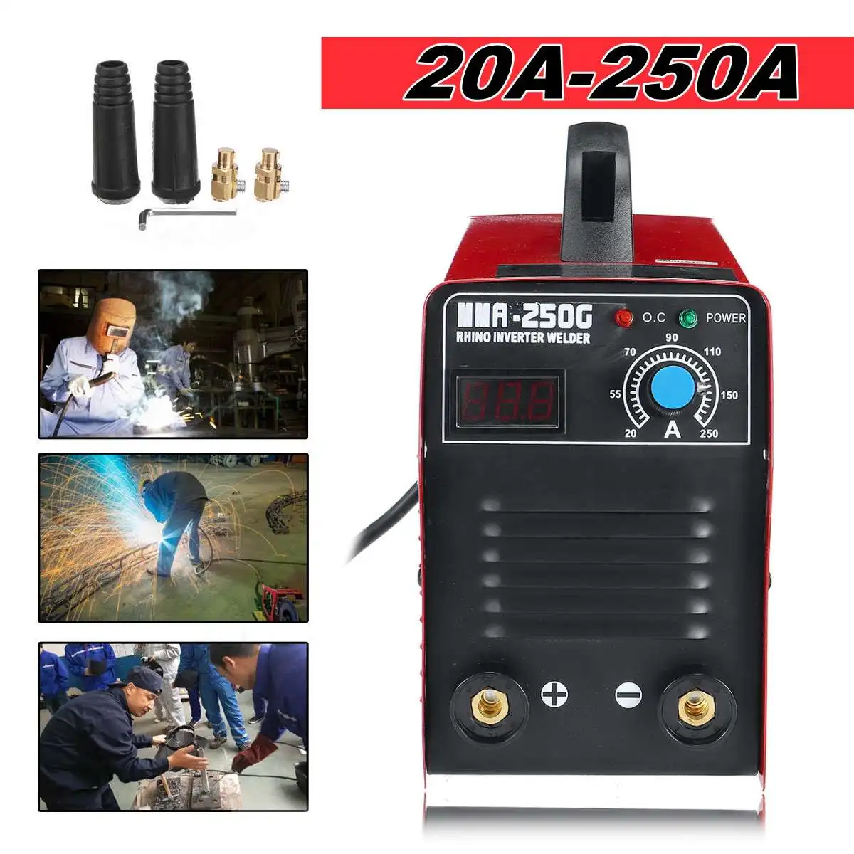 MMA-250G 220V 20-250A Electric IGBT Inverter ARC Stick Soldering Welding Machine
MMA-250G 220V 20-250A Electric IGBT Inverter ARC Stick Soldering Welding Machine