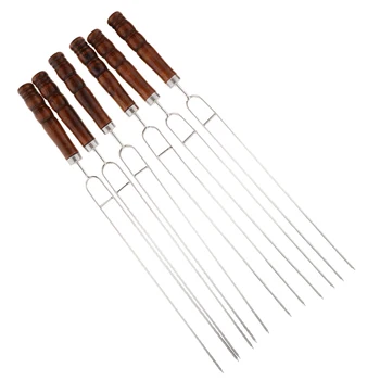 6pcs Stainless Steel BBQ Fork Barbecue Skewers Kebab Cooking Sticks Picnic,Reusable,NonSlip,for Shish Kebab Shrimp Chicken
6pcs Stainless Steel BBQ Fork Barbecue Skewers Kebab Cooking Sticks Picnic,Reusable,NonSlip,for Shish Kebab Shrimp Chicken