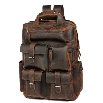 Crazy Horse Cowhide Men Backpack School Bags Knapsack Male Daypack Travel Camputer Bag Vintage 100% Genuine Leather Rucksack New
Crazy Horse Cowhide Men Backpack School Bags Knapsack Male Daypack Travel Camputer Bag Vintage 100% Genuine Leather Rucksack New