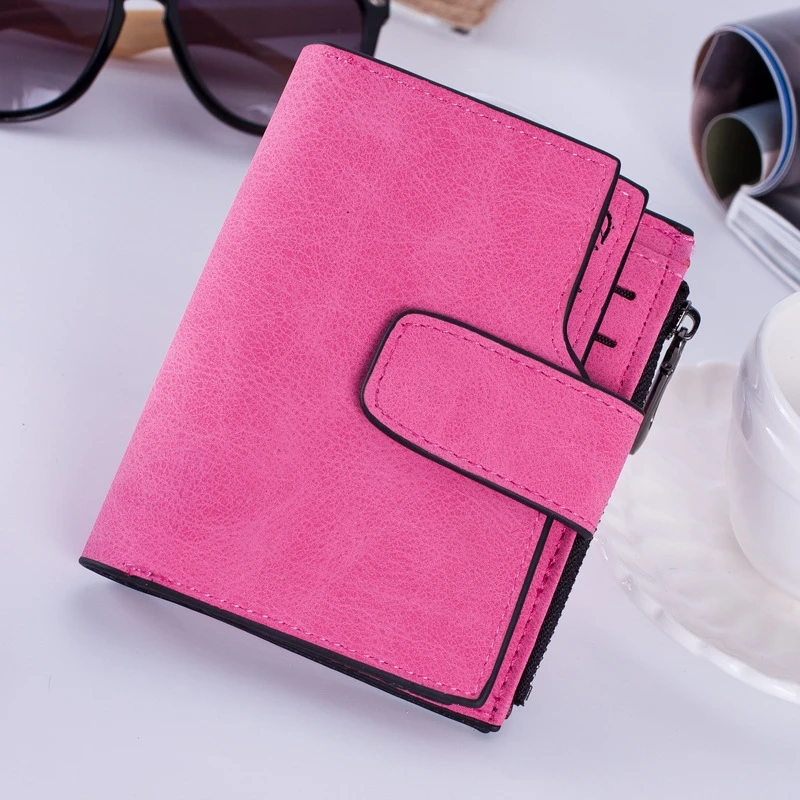 Korean Version Retro Buckle Student Matte Multi-Card Zipper Wallet Ladies Short Paragraph Purse Leather Hand-Held Wallet
Korean Version Retro Buckle Student Matte Multi-Card Zipper Wallet Ladies Short Paragraph Purse Leather Hand-Held Wallet