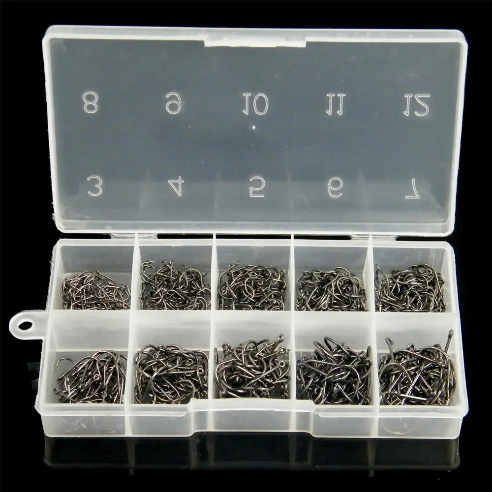 500pcs/set Mixed Size 3/-12/ High Carbon Steel Carp Fishing Hooks with Storage Box Fish Hook Fishing Jig Hooks Black Silver Gold
500pcs/set Mixed Size 3/-12/ High Carbon Steel Carp Fishing Hooks with Storage Box Fish Hook Fishing Jig Hooks Black Silver Gold