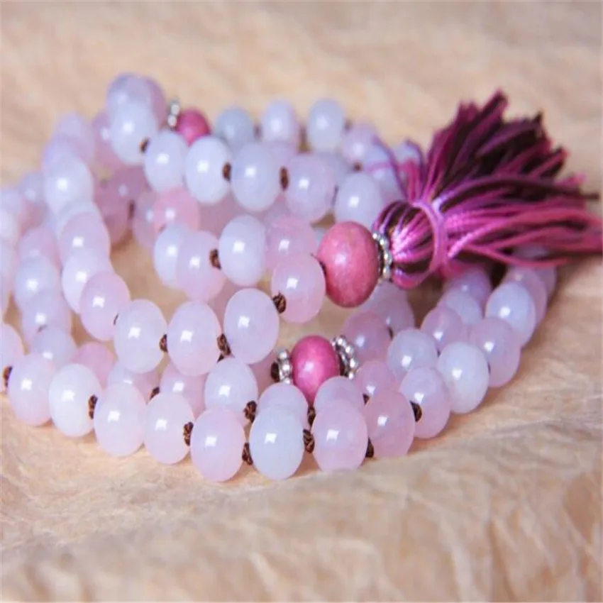 6mm Powder crystal stone 108 Beads Tassels Necklace Sutra Meditation spirituality Wrist mala Unisex pray Fancy Healing
6mm Powder crystal stone 108 Beads Tassels Necklace Sutra Meditation spirituality Wrist mala Unisex pray Fancy Healing
