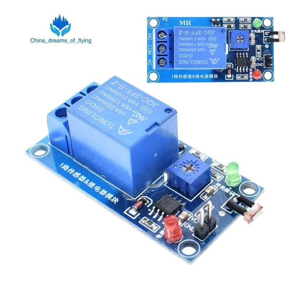5V 12V Light Photoswitch Sensor Switch LDR Photoresistor Relay Module Light Detection Photosensitive Sensor Board For Arduino
5V 12V Light Photoswitch Sensor Switch LDR Photoresistor Relay Module Light Detection Photosensitive Sensor Board For Arduino