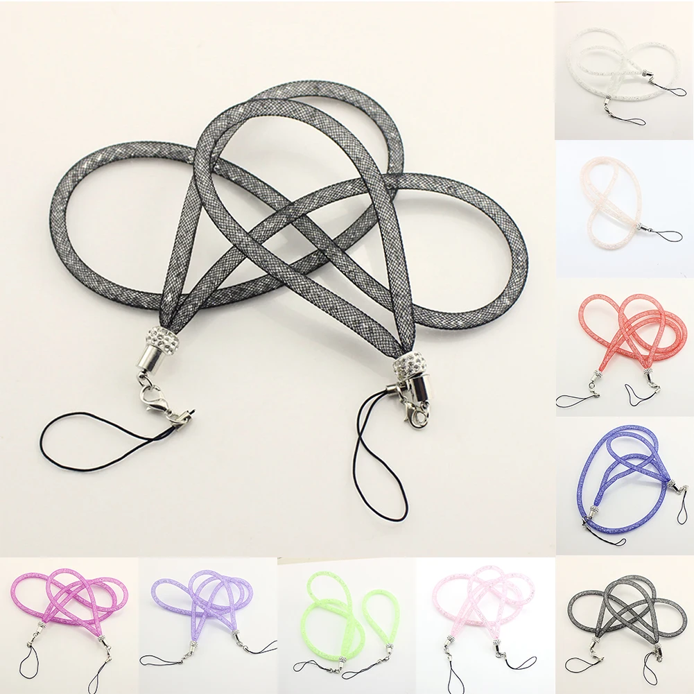Phone Lanyard Bling Rhinestone Keys Charm Cord Neck Shiny Diamond Badge Holder Nylon Long Strap Colorful Net Fashion Chain #0122
Phone Lanyard Bling Rhinestone Keys Charm Cord Neck Shiny Diamond Badge Holder Nylon Long Strap Colorful Net Fashion Chain #0122