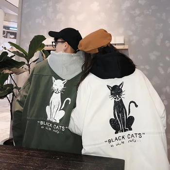 Lovers Autumn And Winter Thickening Loose Cotton-padded clothes Korean Edition students printing casual large size Cashmere coat
Lovers Autumn And Winter Thickening Loose Cotton-padded clothes Korean Edition students printing casual large size Cashmere coat