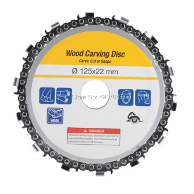 5 Inch 14 Teeth Grinder Chain Disc 22mm Arbor Woodworking Carving Disc for 125mm Angle Grinder and Circular Saw
5 Inch 14 Teeth Grinder Chain Disc 22mm Arbor Woodworking Carving Disc for 125mm Angle Grinder and Circular Saw